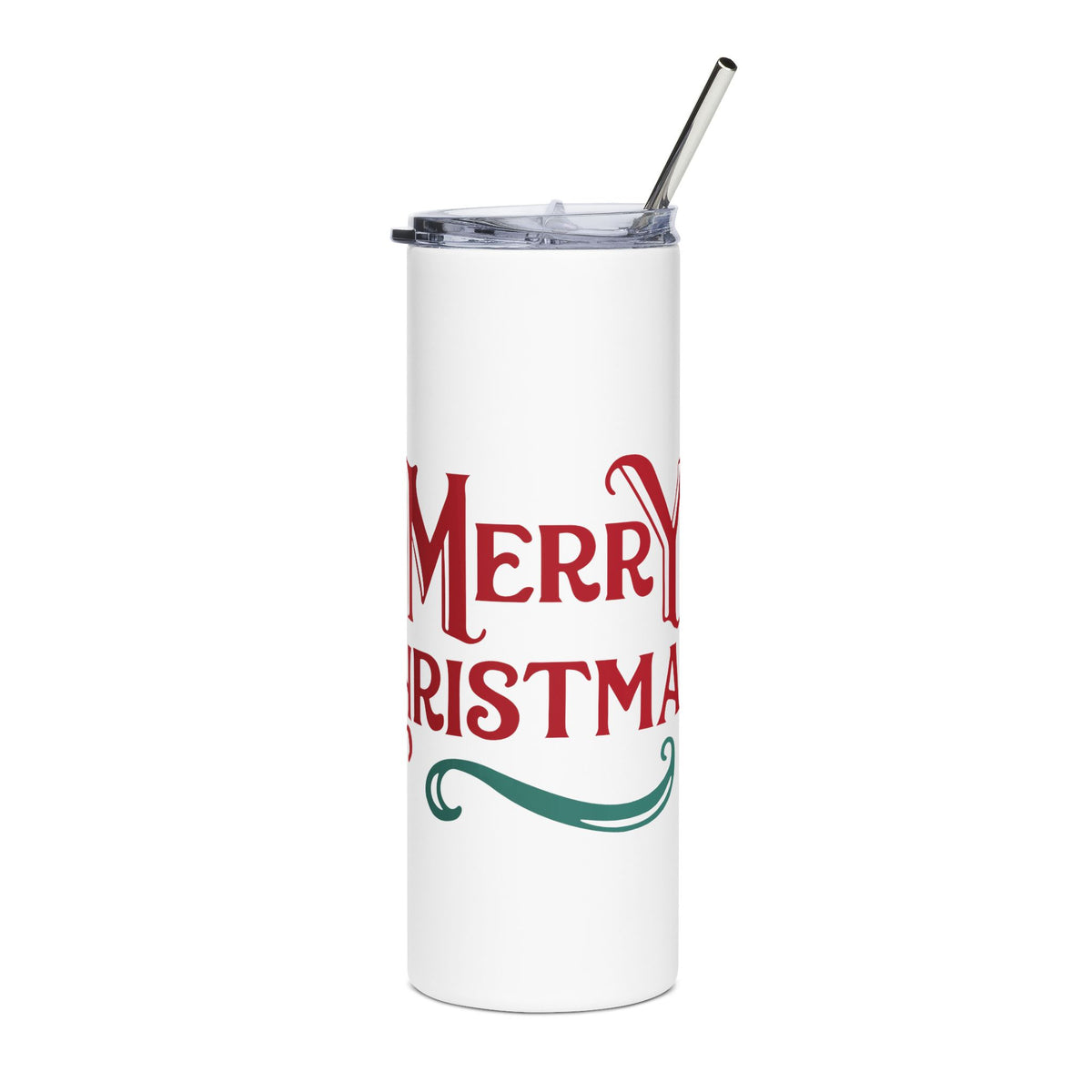 Merry Christmas Santa and Snowman 20oz Tumbler, Holiday Travel Cup