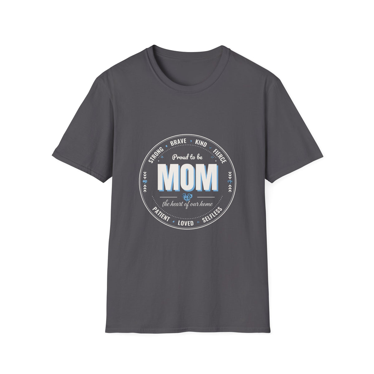 Proud to Be MOM Blue Leopard Dark Colored Shirt, Mom Badge Tee, Great Gift for Mom