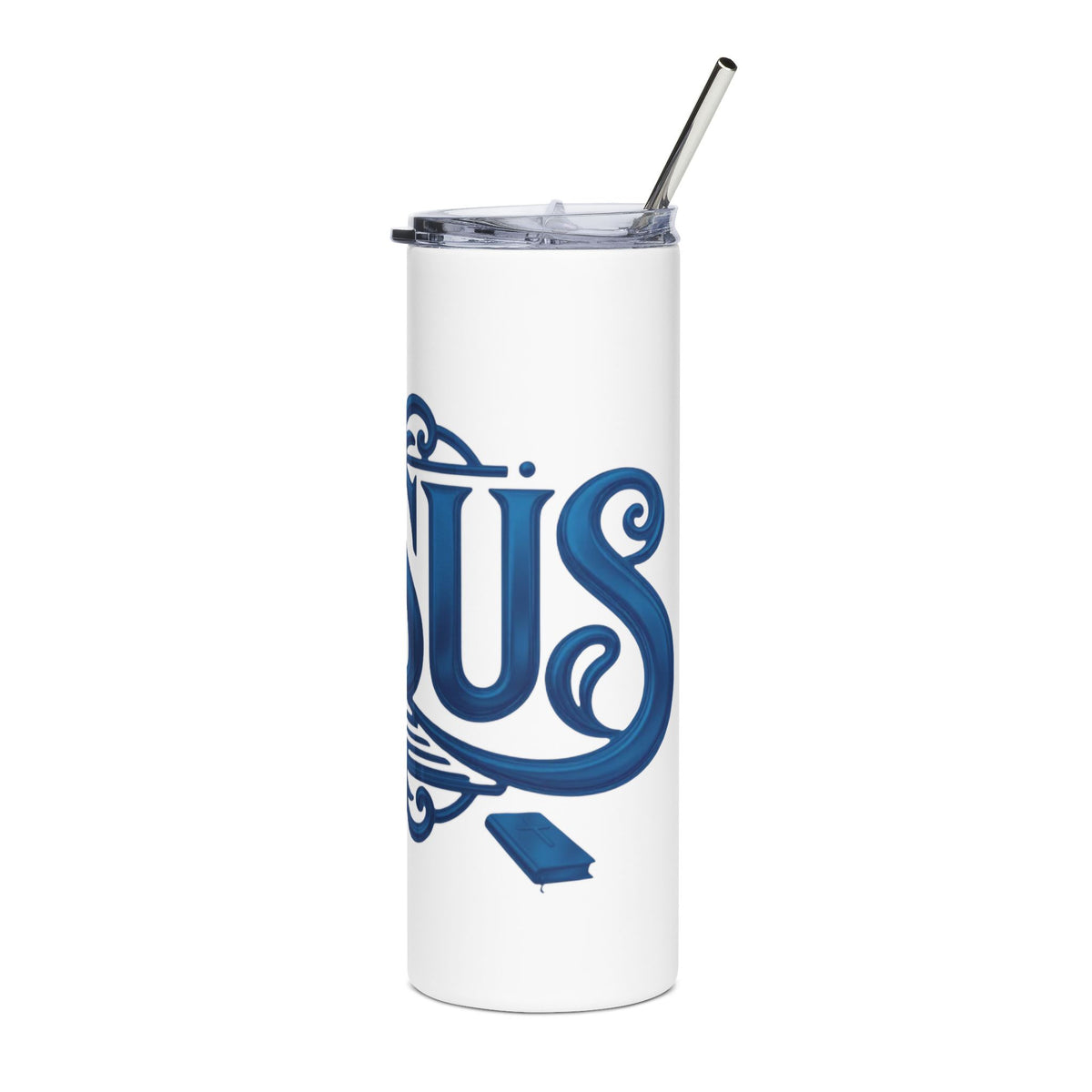 Jesus Blue Scroll 20oz Tumbler, Christian Faith Cup