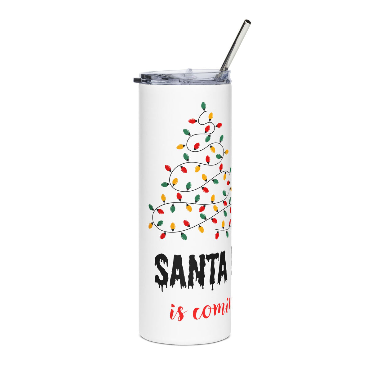 Santa Claws Is Coming to Town 20oz Tumbler, Spooky Christmas Cup
