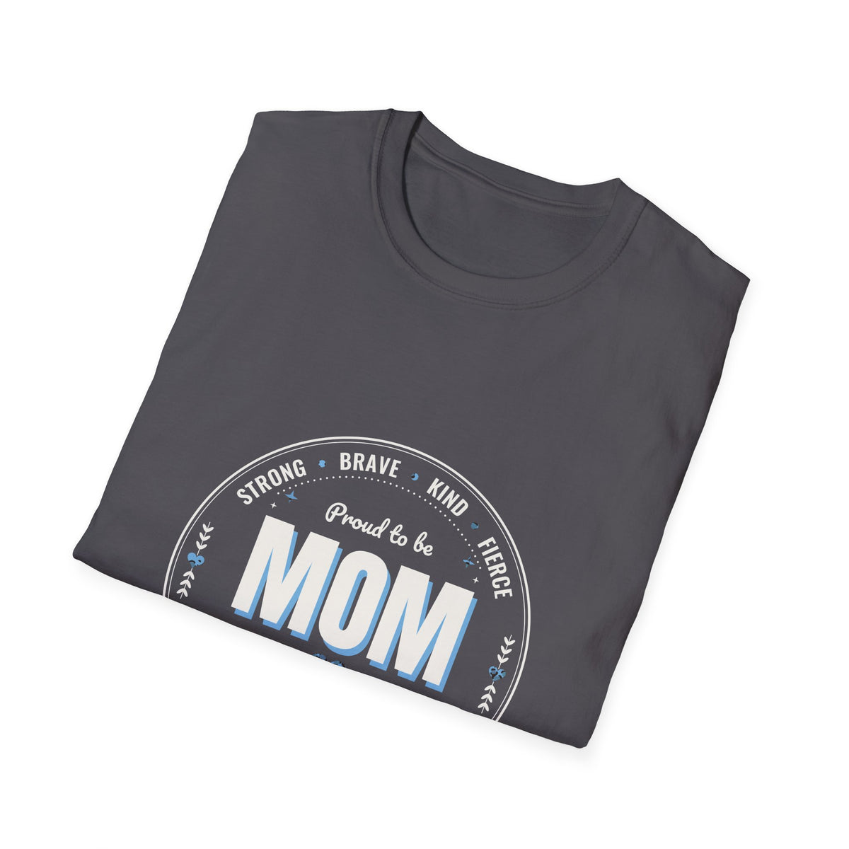 Proud to Be MOM Blue Leopard Dark Colored Shirt, Mom Badge Tee, Great Gift for Mom