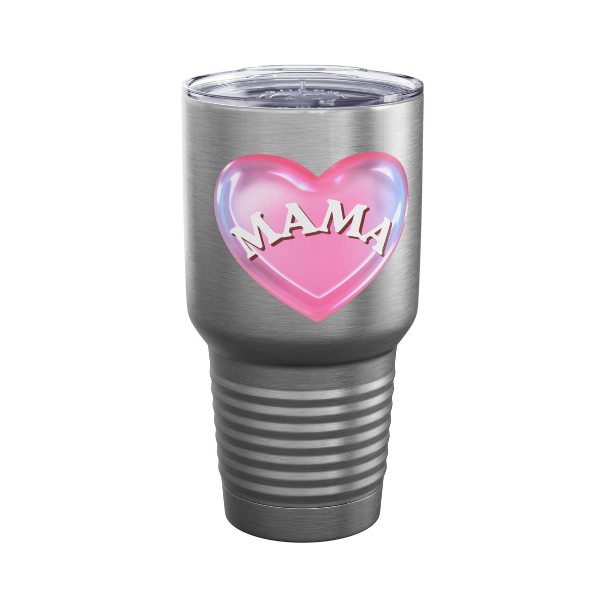 Mama Pink Heart Tumbler, Cute Mom Travel Cup