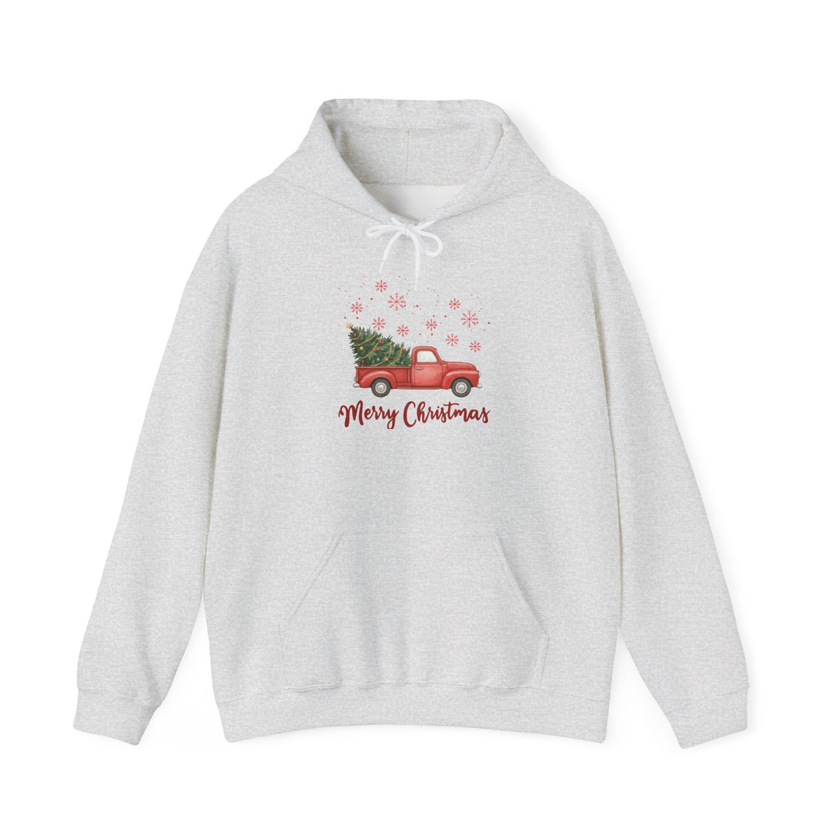 Merry Christmas Red Truck Hoodie, Vintage Christmas Tree Truck Sweatshirt