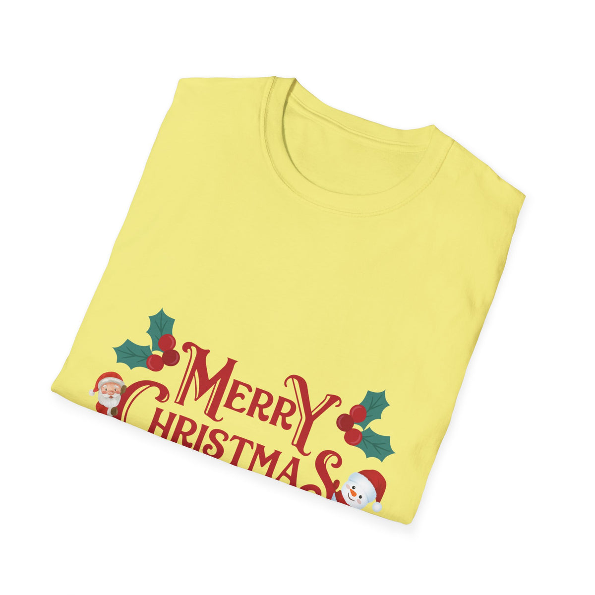 Merry Christmas Santa and Snowman Shirt, Classic Holiday Tee