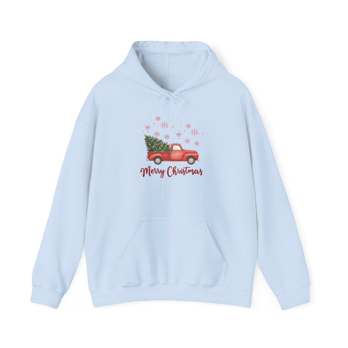 Merry Christmas Red Truck Hoodie, Vintage Christmas Tree Truck Sweatshirt