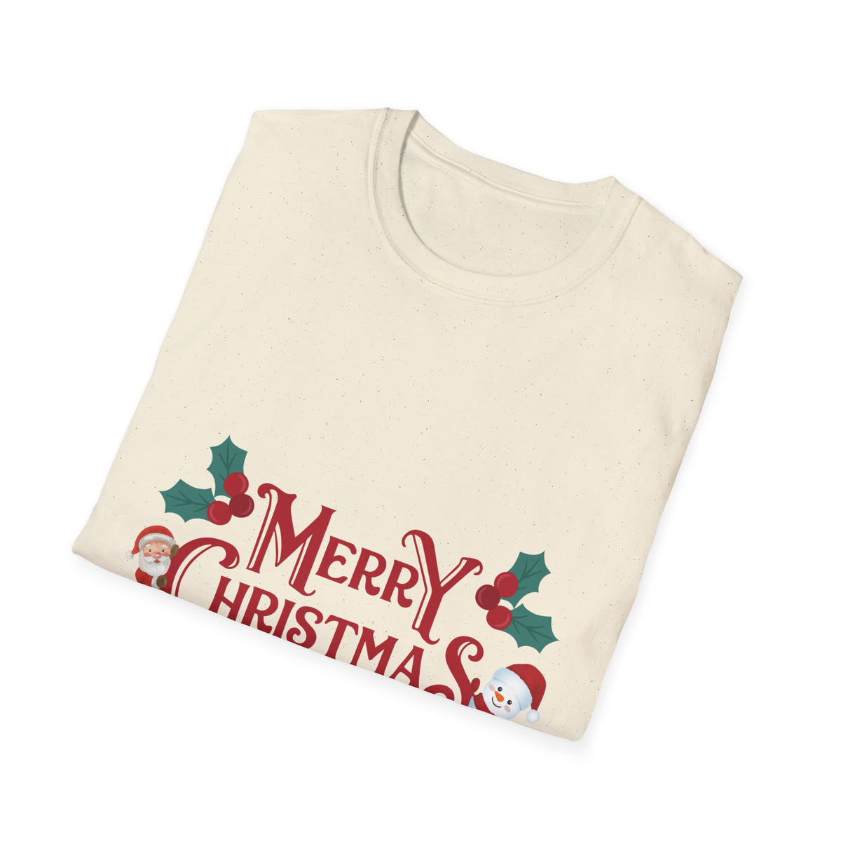 Merry Christmas Santa and Snowman Shirt, Classic Holiday Tee