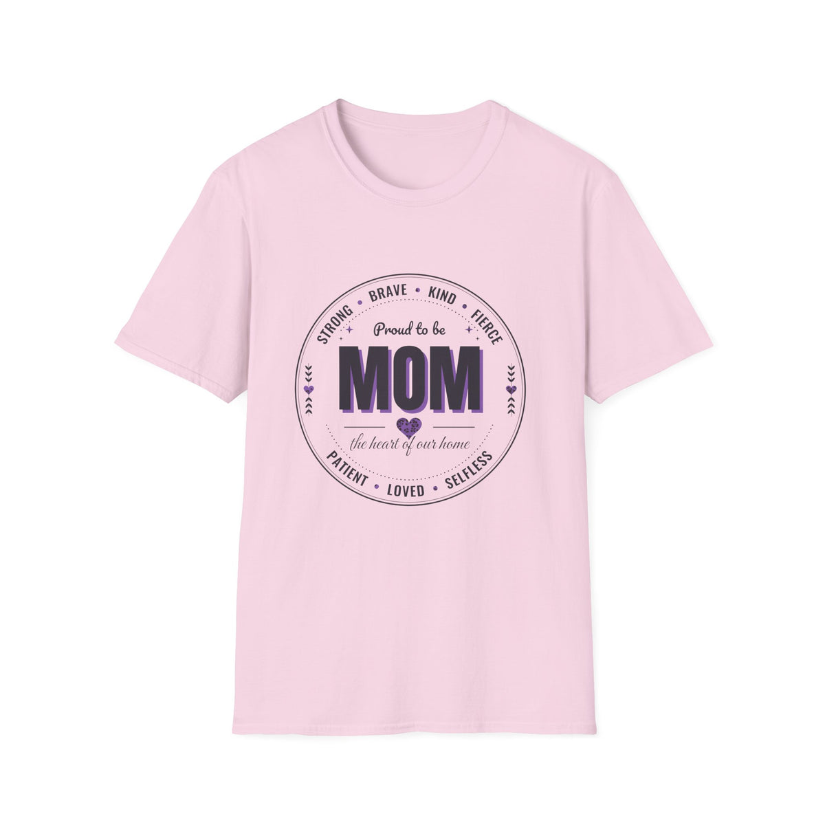Proud to Be MOM Purple Leopard Dark Colored Shirt, Mom Badge Tee, Mother's Day Gift