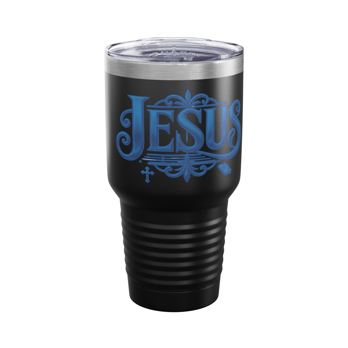 Jesus Blue Scroll 30oz Tumbler, Christian Faith Cup