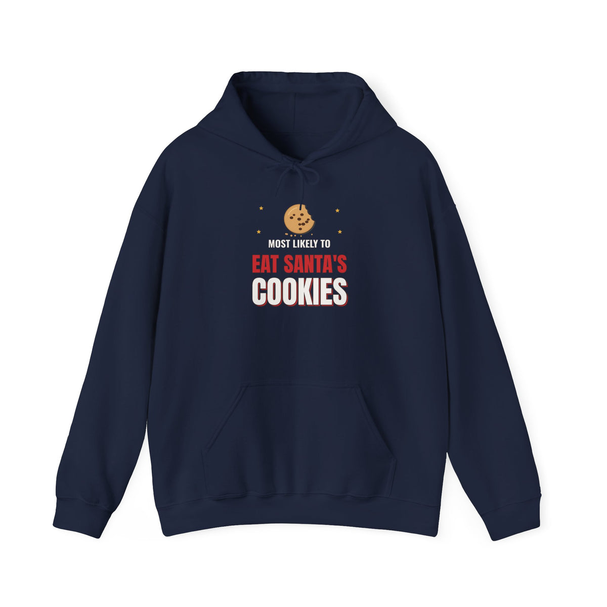 Most Likely to Eat Santa's Cookies Dark Colored Hoodie, Funny Family Christmas Sweatshirt