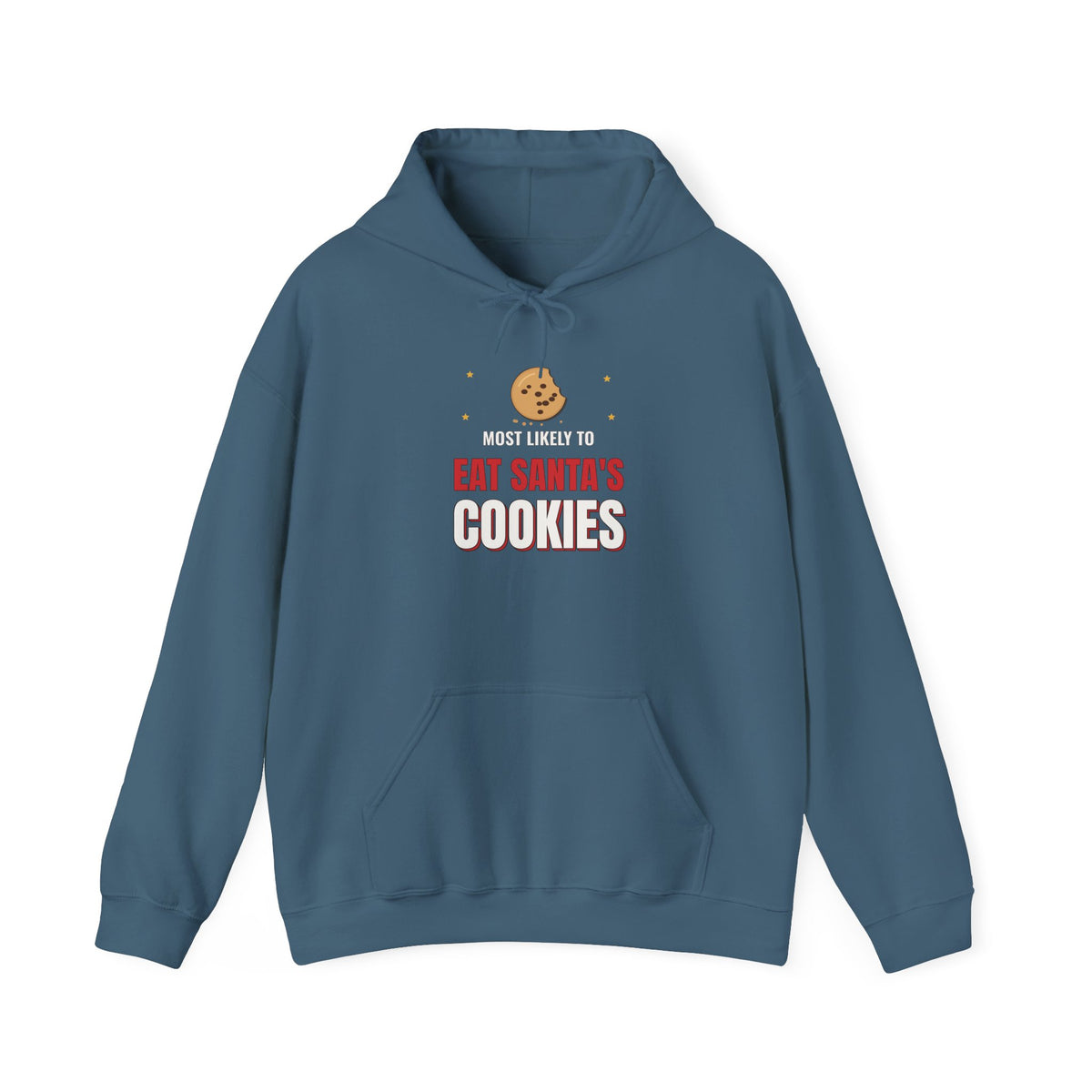 Most Likely to Eat Santa's Cookies Dark Colored Hoodie, Funny Family Christmas Sweatshirt
