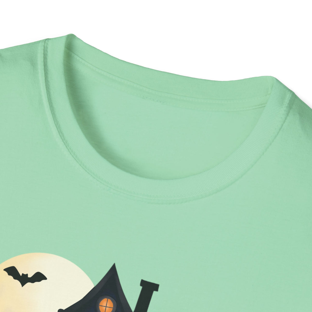 Happy Halloween Haunted House Light Colored Shirt, Spooky Full Moon Halloween