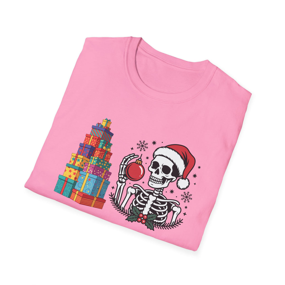 Dead Tired of Christmas Shopping Shirt, Funny Skeleton Holiday Tee