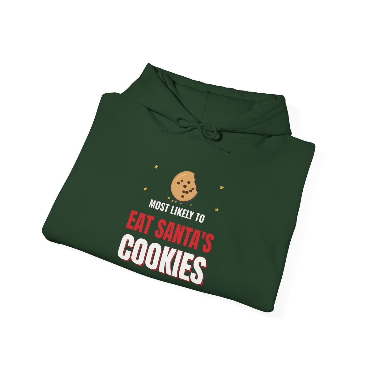 Most Likely to Eat Santa's Cookies Dark Colored Hoodie, Funny Family Christmas Sweatshirt