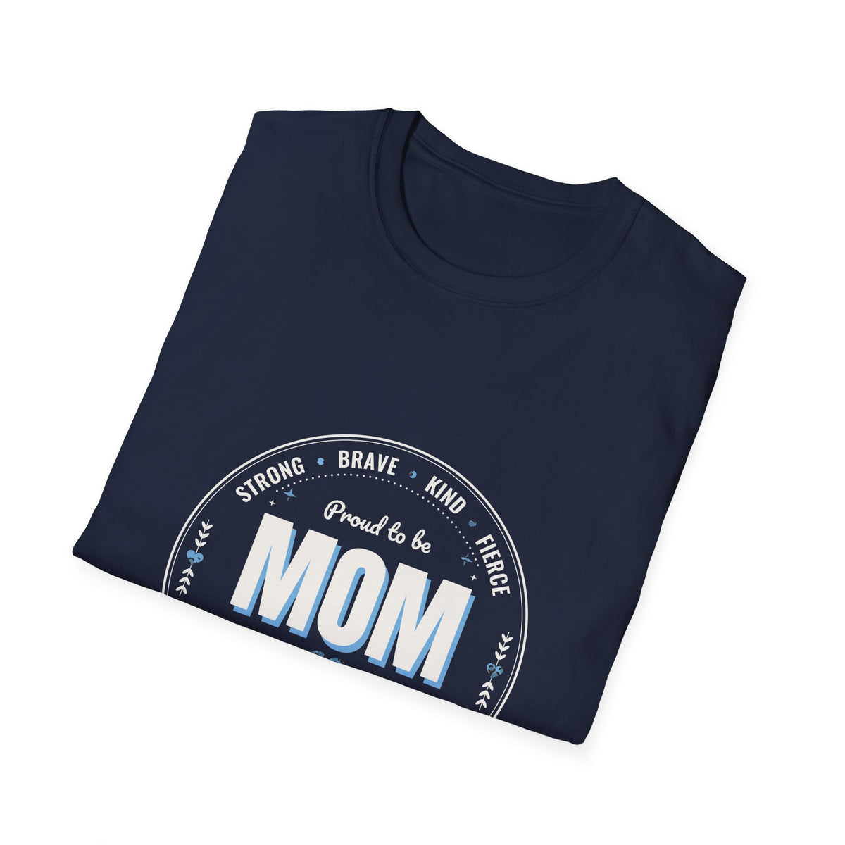 Proud to Be MOM Blue Leopard Dark Colored Shirt, Mom Badge Tee, Great Gift for Mom