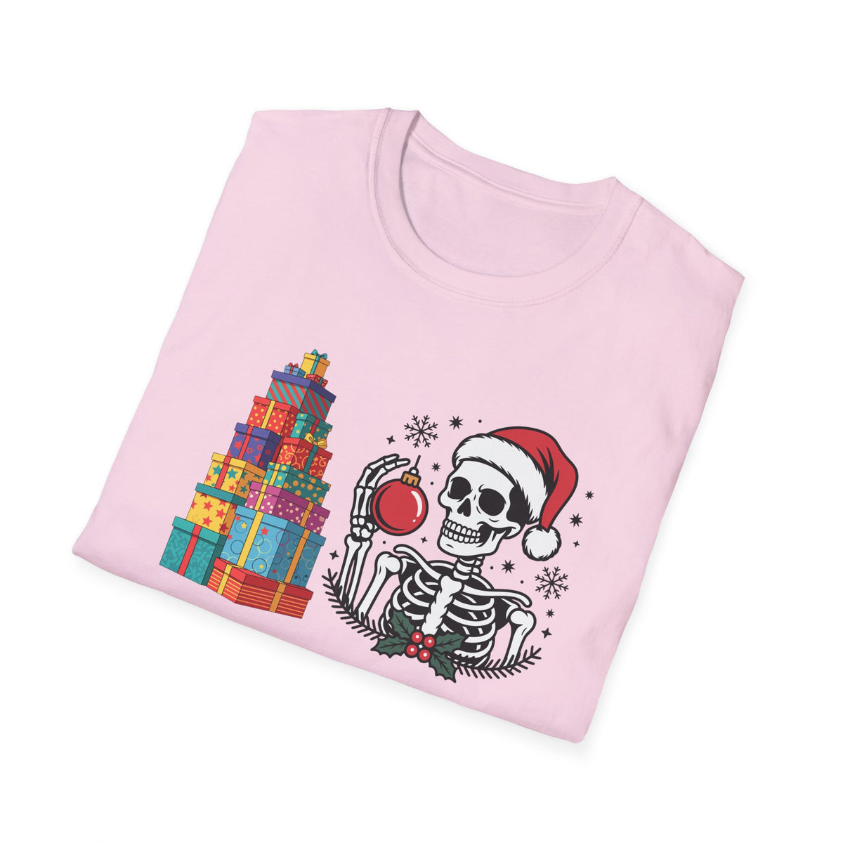 Dead Tired of Christmas Shopping Shirt, Funny Skeleton Holiday Tee