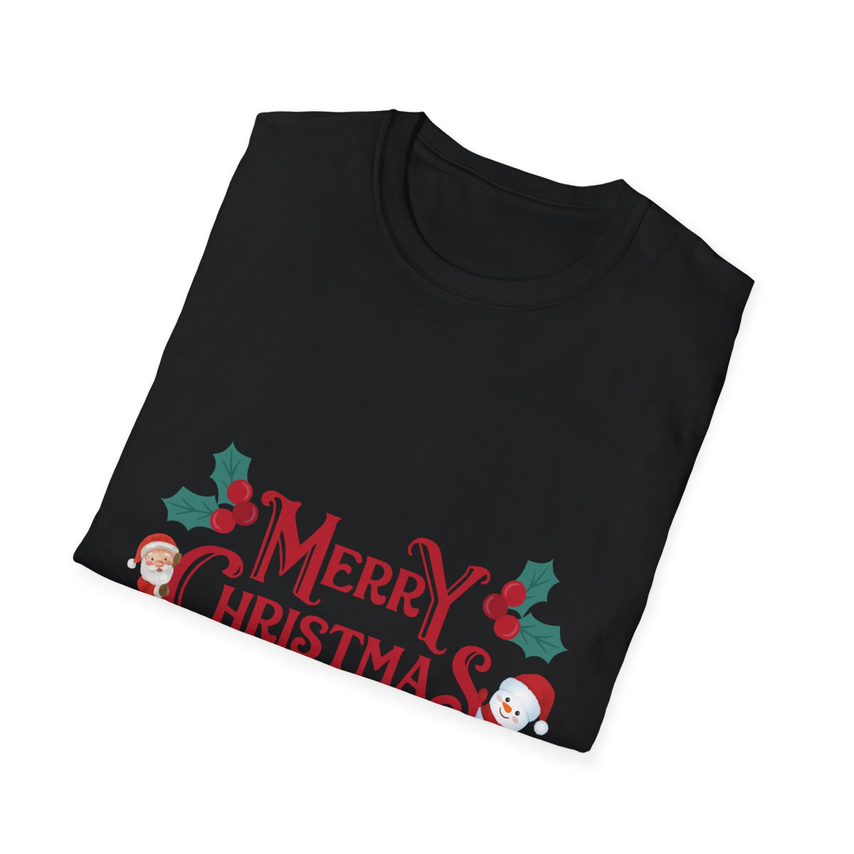 Merry Christmas Santa and Snowman Shirt, Classic Holiday Tee