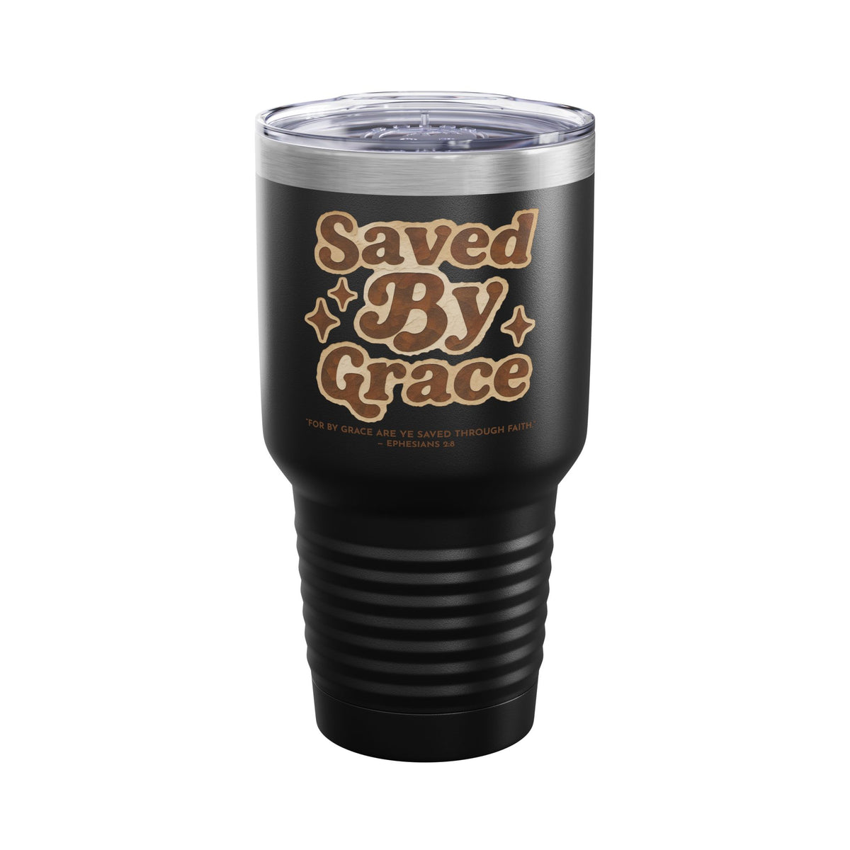 Saved By Grace 30oz Tumbler, Ephesians 2:8 Christian Cup