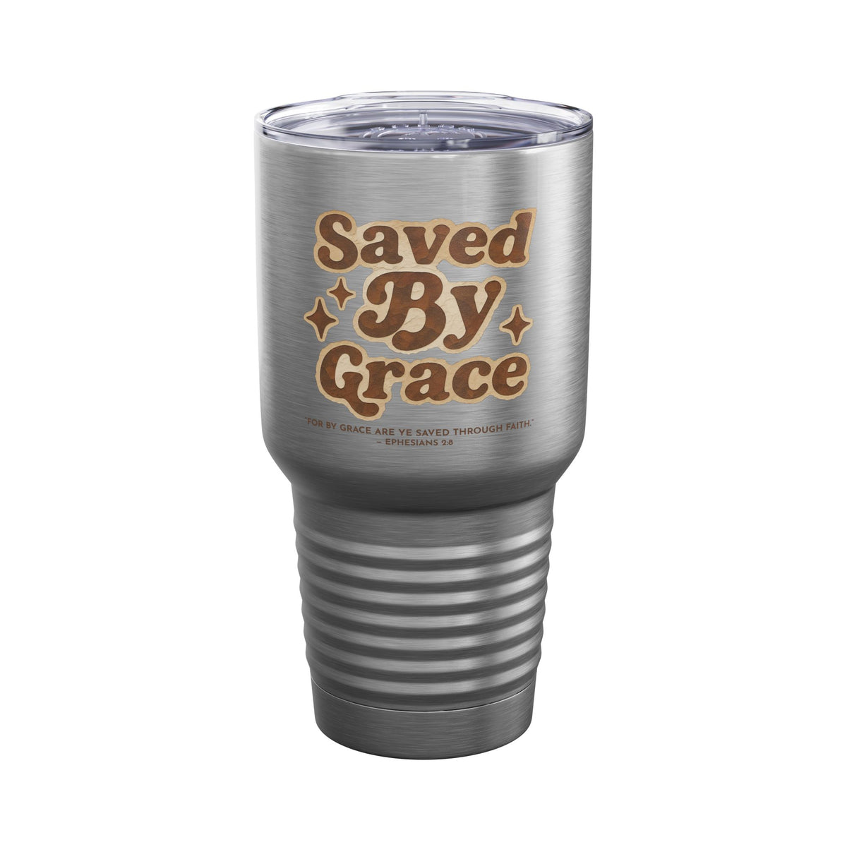 Saved By Grace 30oz Tumbler, Ephesians 2:8 Christian Cup