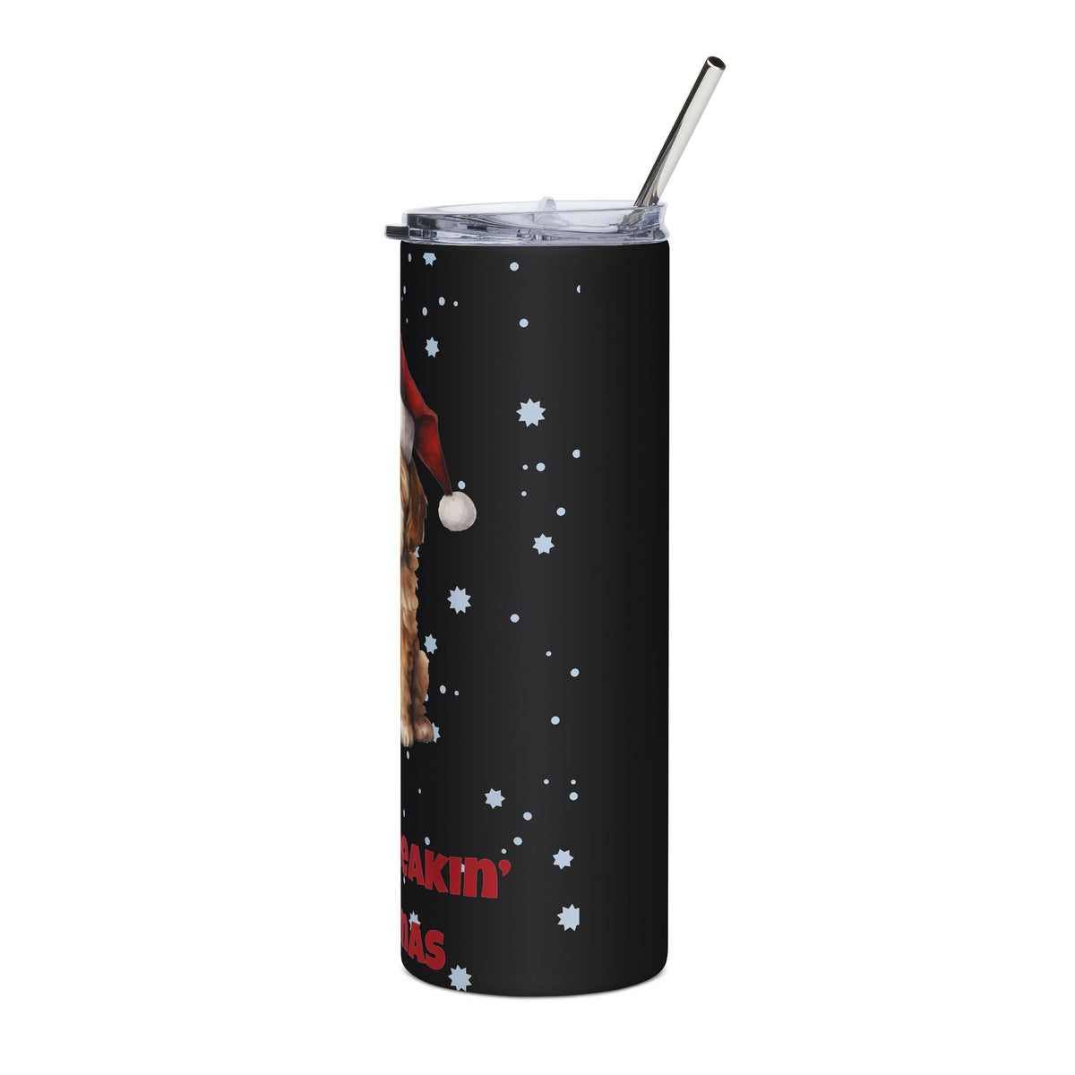 Merry Freakin' Christmas Puppy 20oz Tumbler, Dog Lover Christmas Cup
