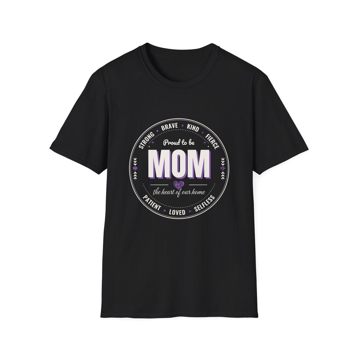 Proud to Be MOM Purple Leopard Dark Colored Shirt, Mom Badge Tee, Great Gift For Mom