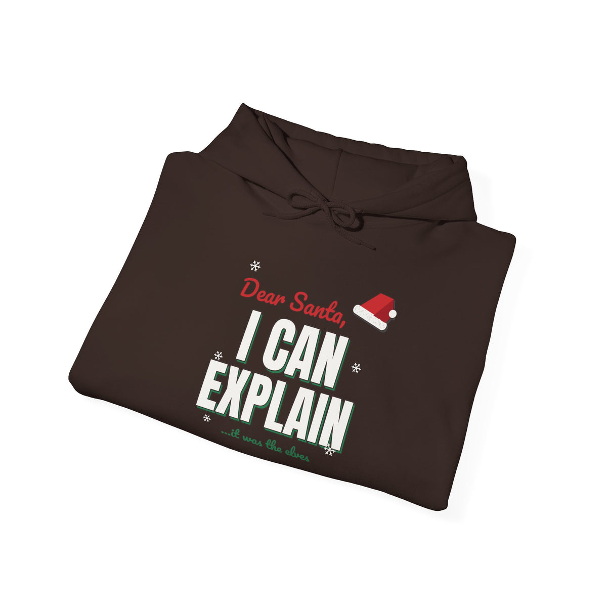 Dear Santa I Can Explain Hoodie, Funny Christmas Dark Colored Sweatshirt