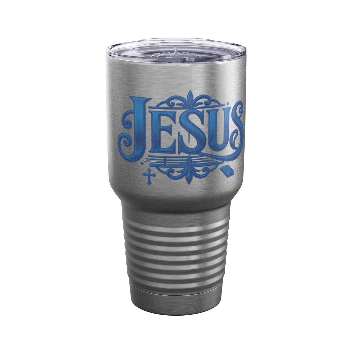 Jesus Blue Scroll 30oz Tumbler, Christian Faith Cup
