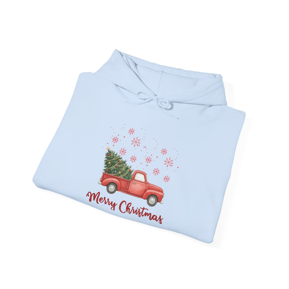 Merry Christmas Red Truck Hoodie, Vintage Christmas Tree Truck Sweatshirt