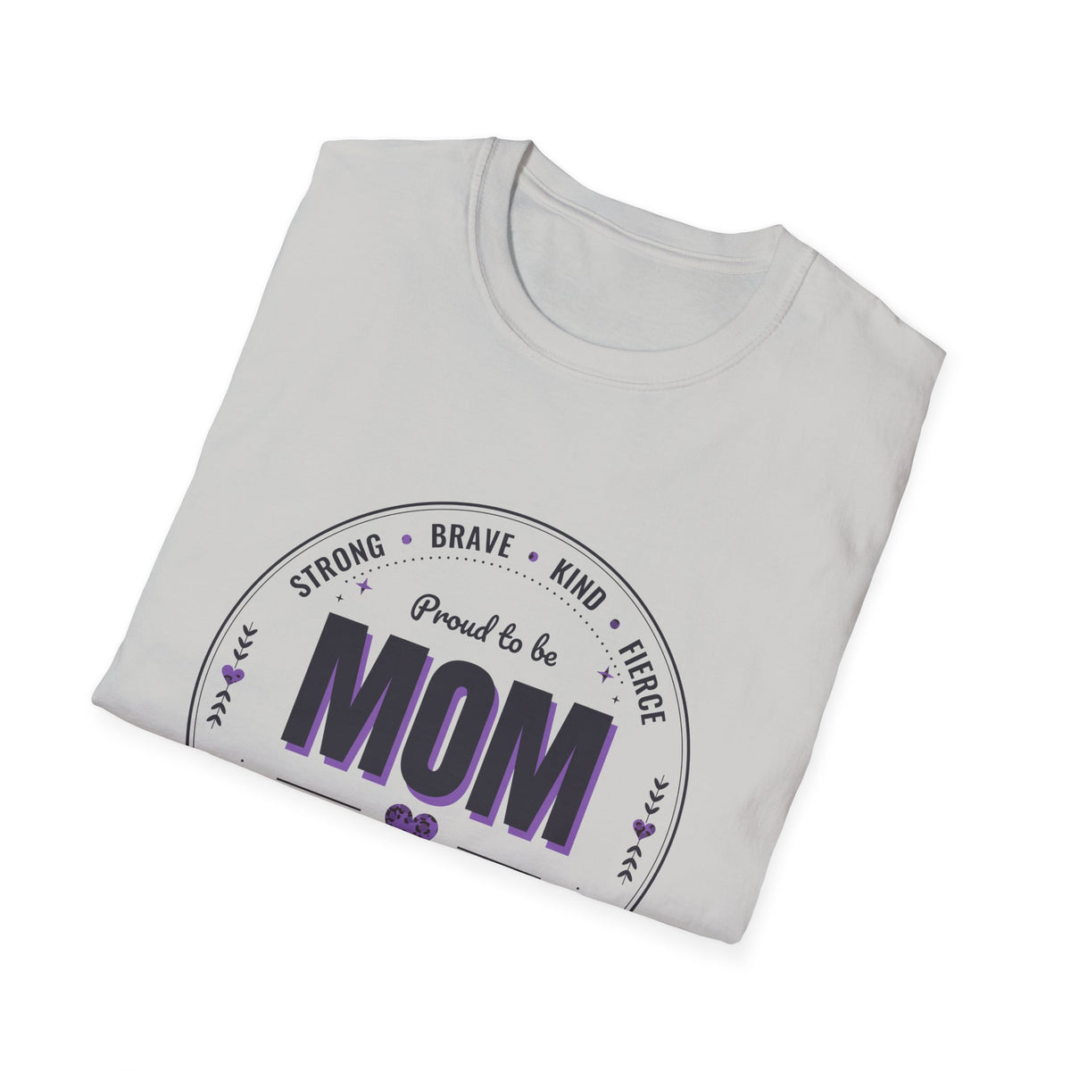 Proud to Be MOM Purple Leopard Dark Colored Shirt, Mom Badge Tee, Mother's Day Gift