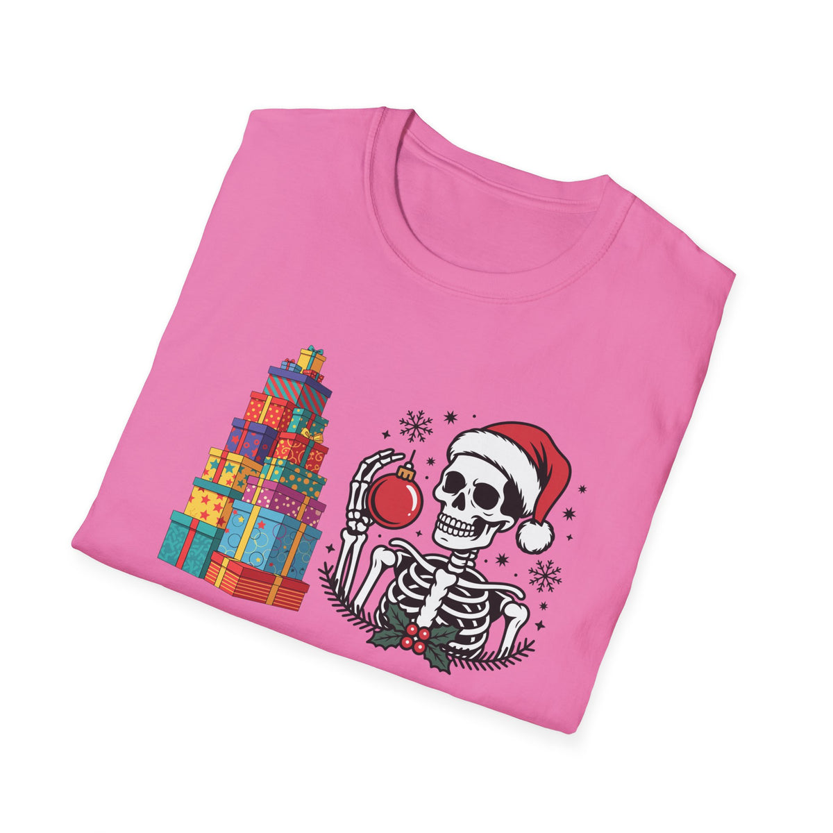 Dead Tired of Christmas Shopping Shirt, Funny Skeleton Holiday Tee