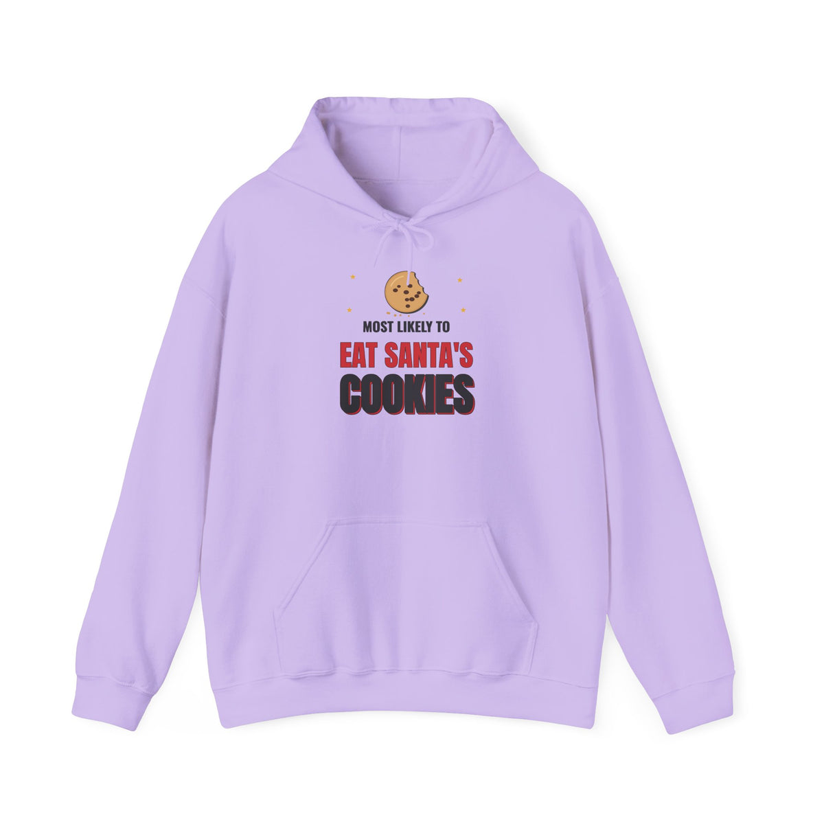 Most Likely to Eat Santa's Cookies Light Colored Hoodie, Funny Family Christmas Sweatshirt