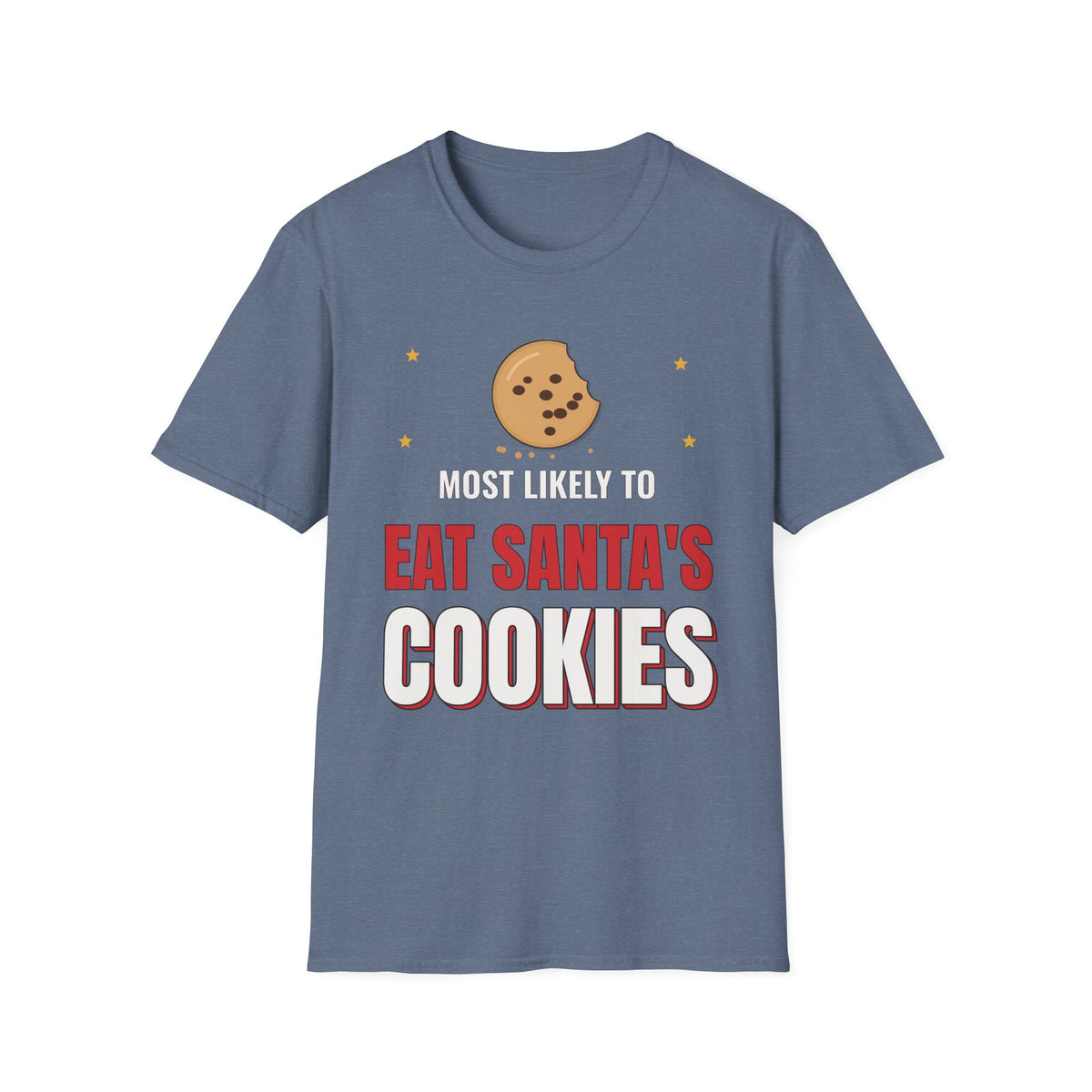 Most Likely to Eat Santa's Cookies Dark Colored Shirt, Funny Family Christmas Tee