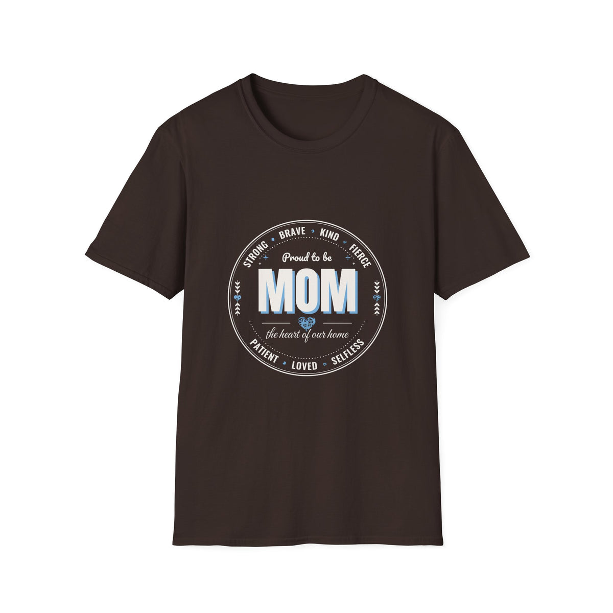Proud to Be MOM Blue Leopard Dark Colored Shirt, Mom Badge Tee, Great Gift for Mom