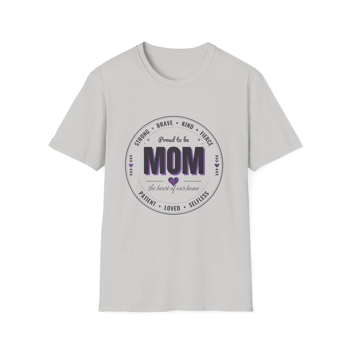 Proud to Be MOM Purple Leopard Dark Colored Shirt, Mom Badge Tee, Mother's Day Gift
