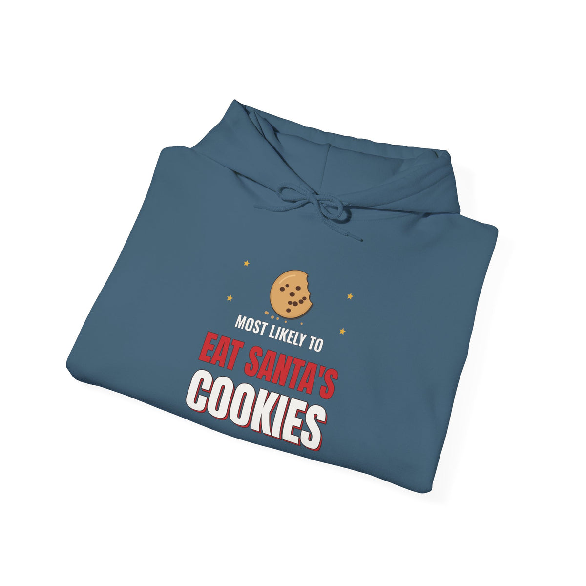 Most Likely to Eat Santa's Cookies Dark Colored Hoodie, Funny Family Christmas Sweatshirt