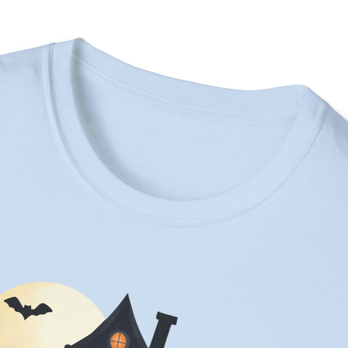 Happy Halloween Haunted House Light Colored Shirt, Spooky Full Moon Halloween