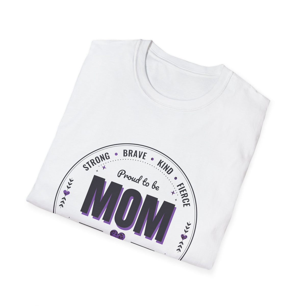 Proud to Be MOM Purple Leopard Dark Colored Shirt, Mom Badge Tee, Mother's Day Gift