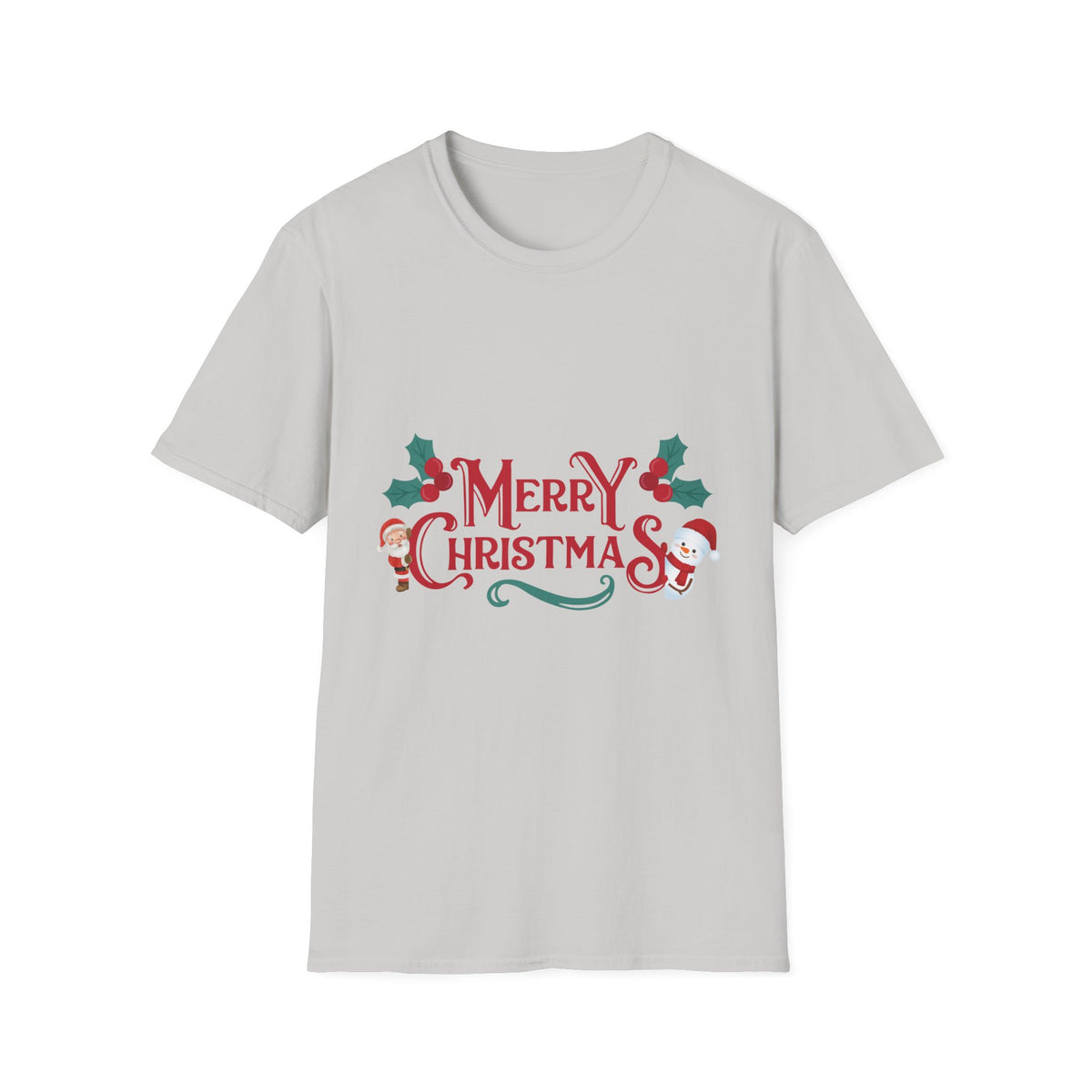 Merry Christmas Santa and Snowman Shirt, Classic Holiday Tee