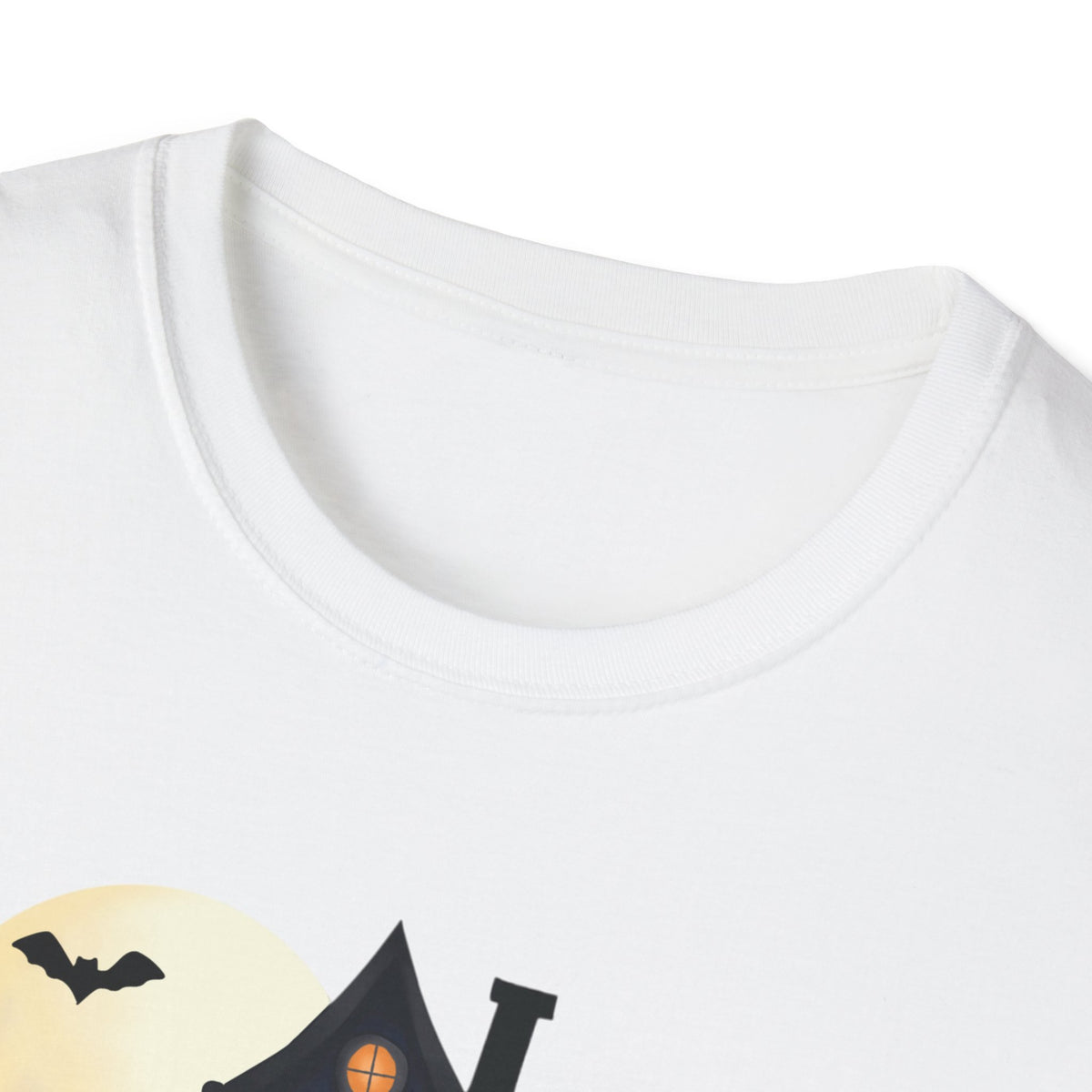 Happy Halloween Haunted House Light Colored Shirt, Spooky Full Moon Halloween