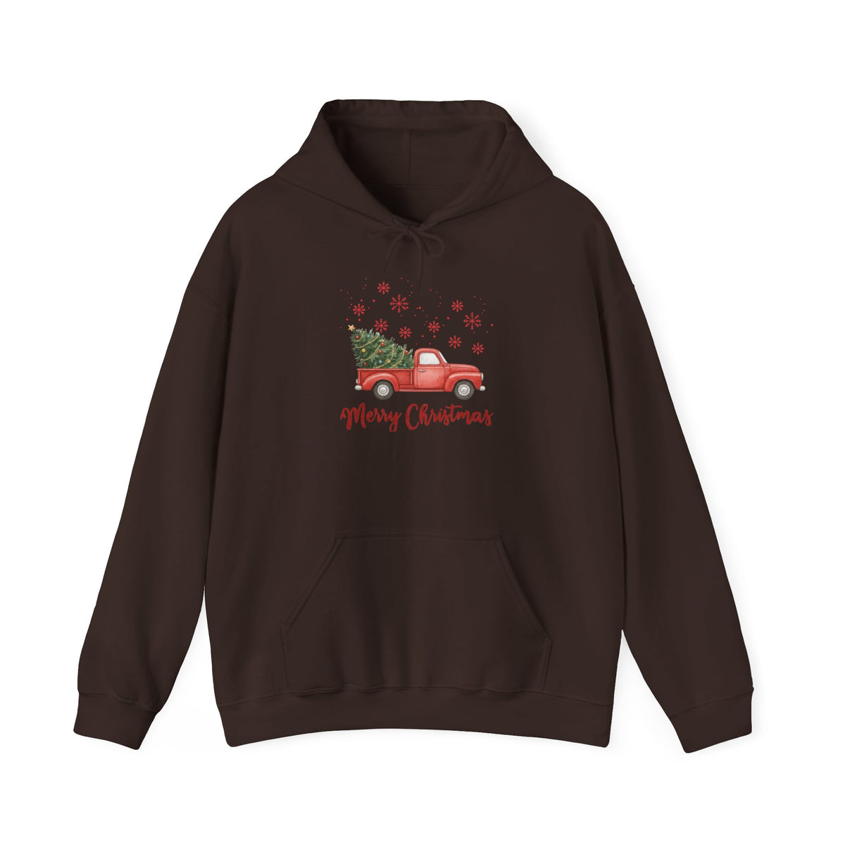 Merry Christmas Red Truck Hoodie, Vintage Christmas Tree Truck Sweatshirt