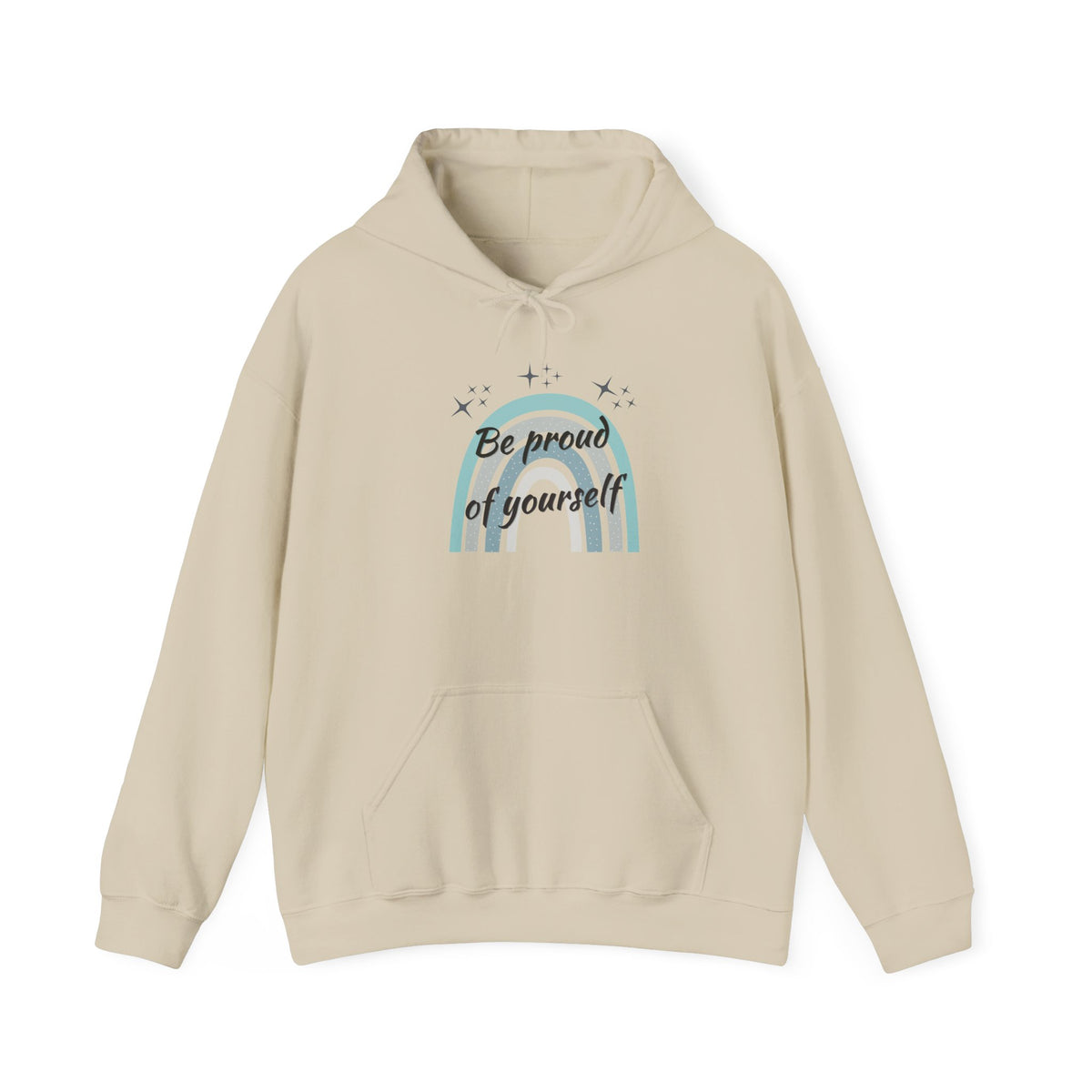 Be Proud of Yourself Hoodie, Boho Rainbow Positive Sweatshirt