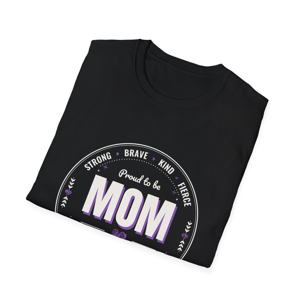 Proud to Be MOM Purple Leopard Dark Colored Shirt, Mom Badge Tee, Great Gift For Mom