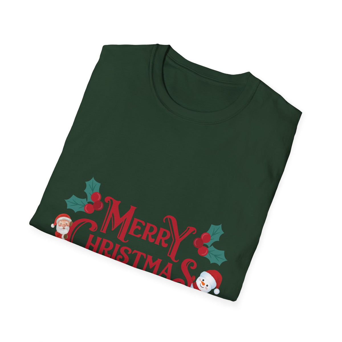 Merry Christmas Santa and Snowman Shirt, Classic Holiday Tee