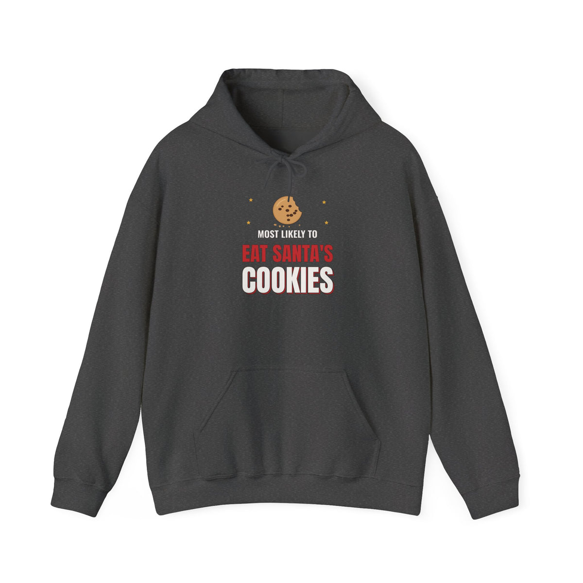 Most Likely to Eat Santa's Cookies Dark Colored Hoodie, Funny Family Christmas Sweatshirt