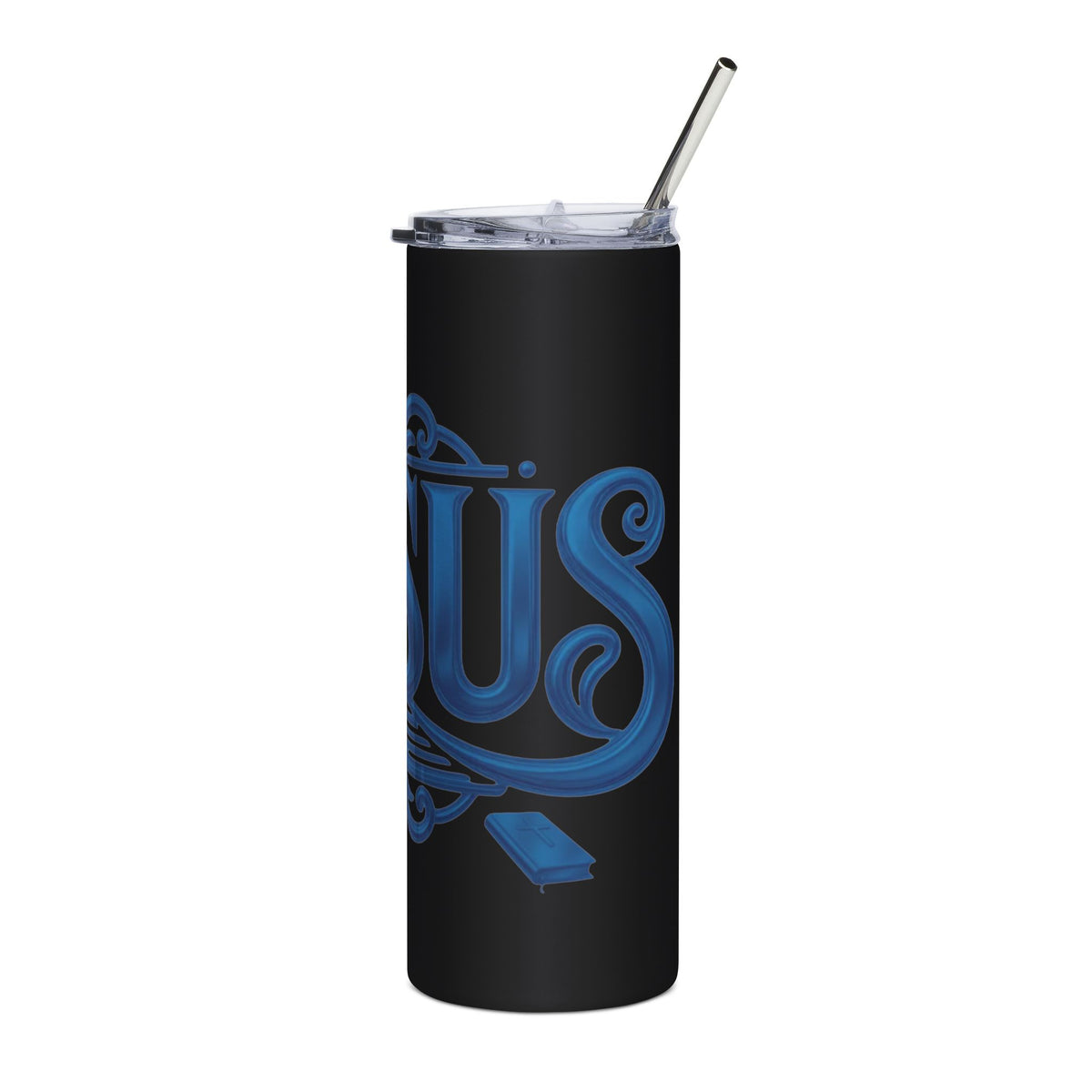 Jesus Blue Scroll 20oz Tumbler, Christian Faith Cup