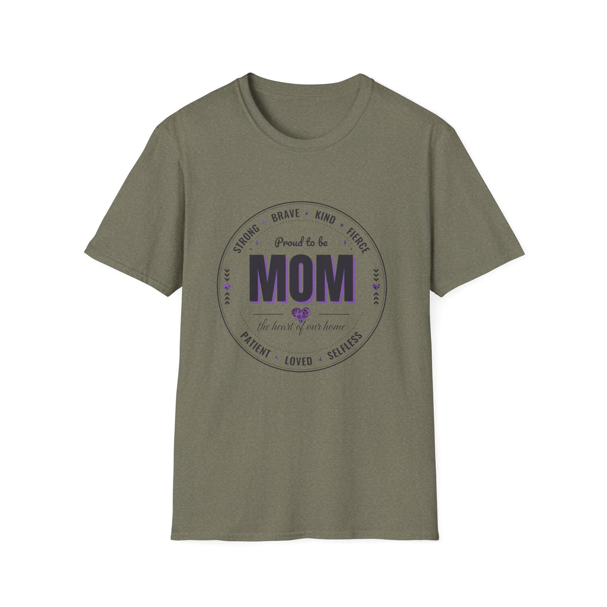 Proud to Be MOM Purple Leopard Dark Colored Shirt, Mom Badge Tee, Mother's Day Gift