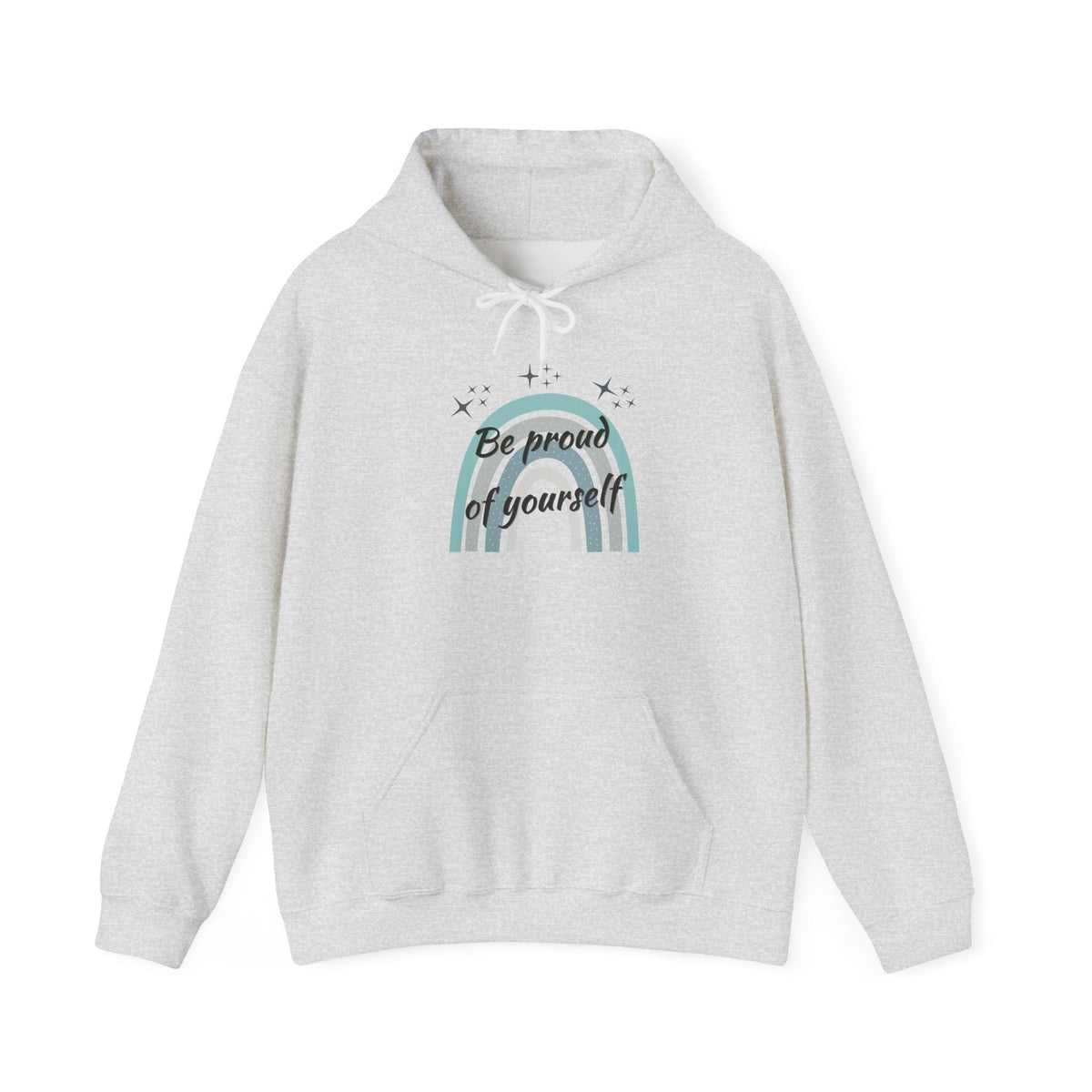 Be Proud of Yourself Hoodie, Boho Rainbow Positive Sweatshirt
