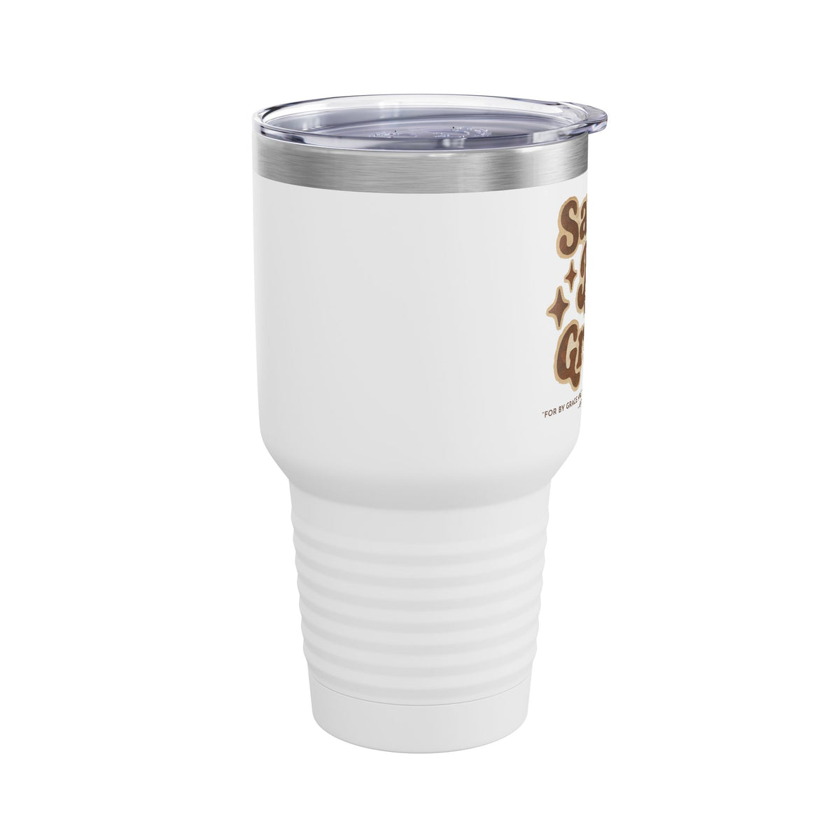 Saved By Grace 30oz Tumbler, Ephesians 2:8 Christian Cup