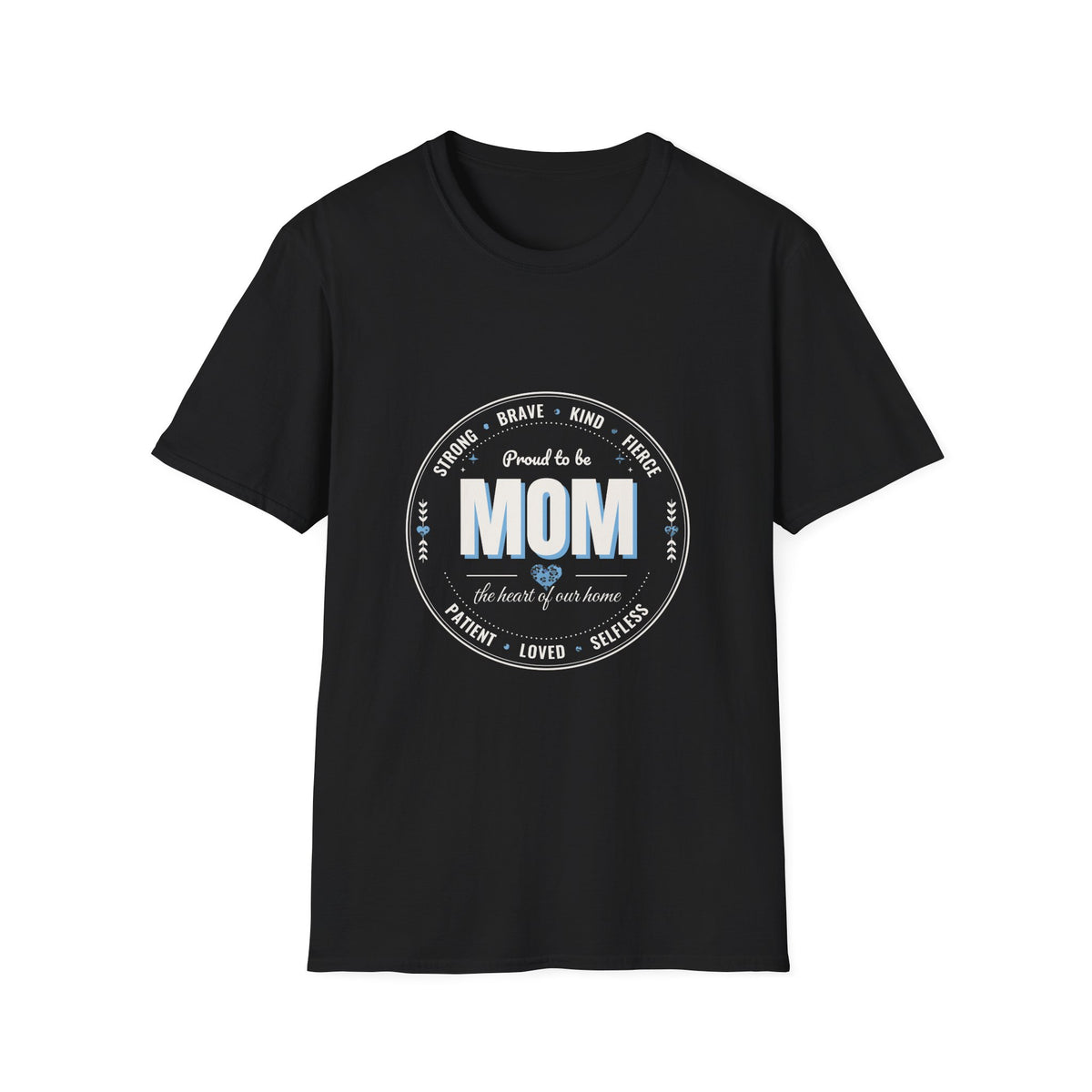 Proud to Be MOM Blue Leopard Dark Colored Shirt, Mom Badge Tee, Great Gift for Mom