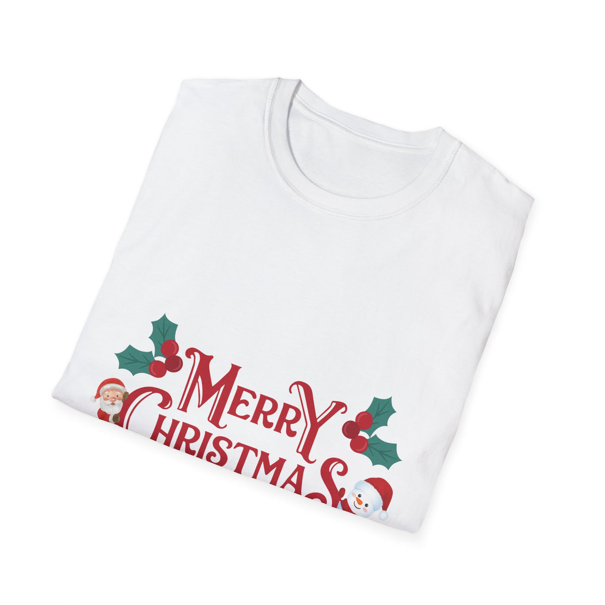 Merry Christmas Santa and Snowman Shirt, Classic Holiday Tee