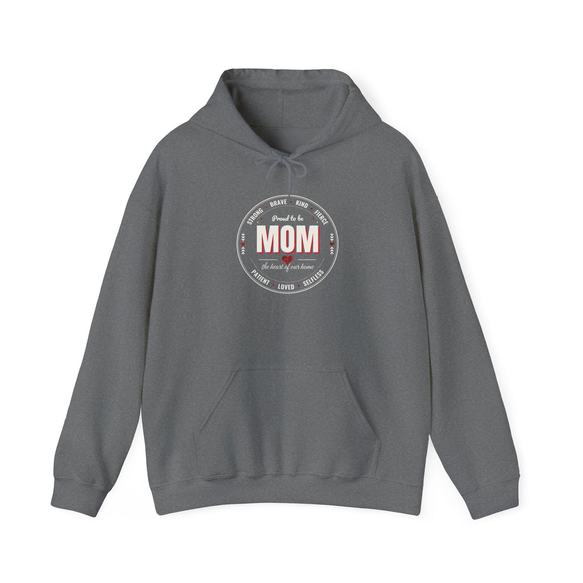 Proud to Be MOM Red Leopard Dark Colored Hoodie, Mom Badge Sweatshirt, Mother's Day Gift